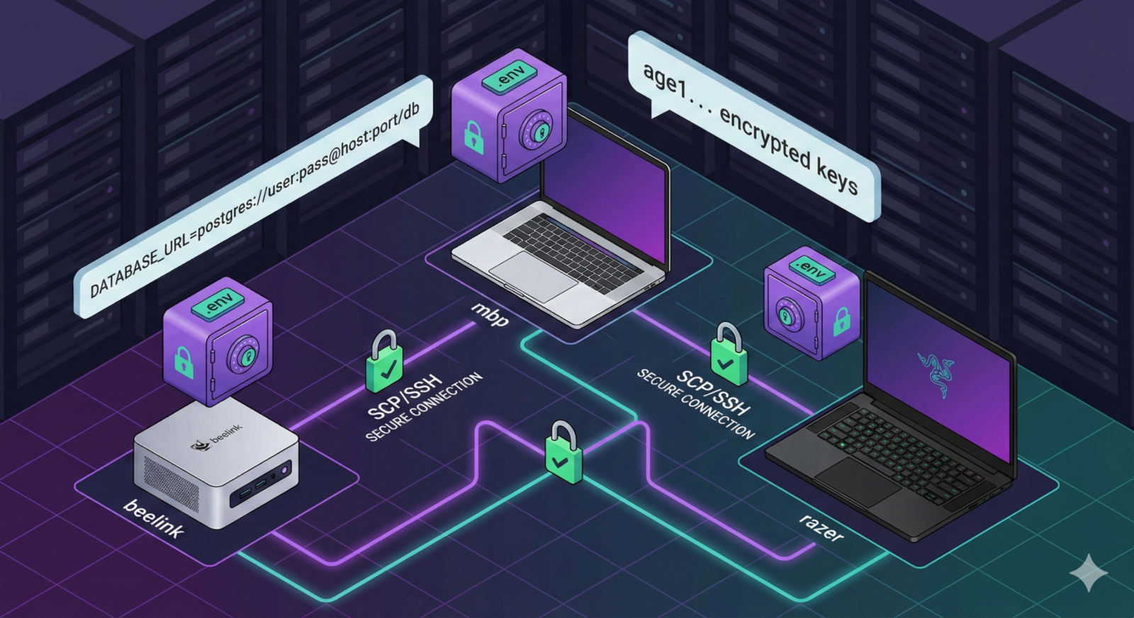 env-sync peer-to-peer secrets synchronization across local machines